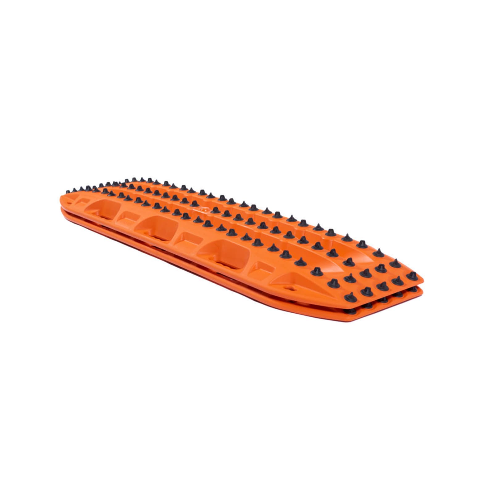 Maxtrax XTREME Signature Orange recovery boards laying on top of eachother on white background