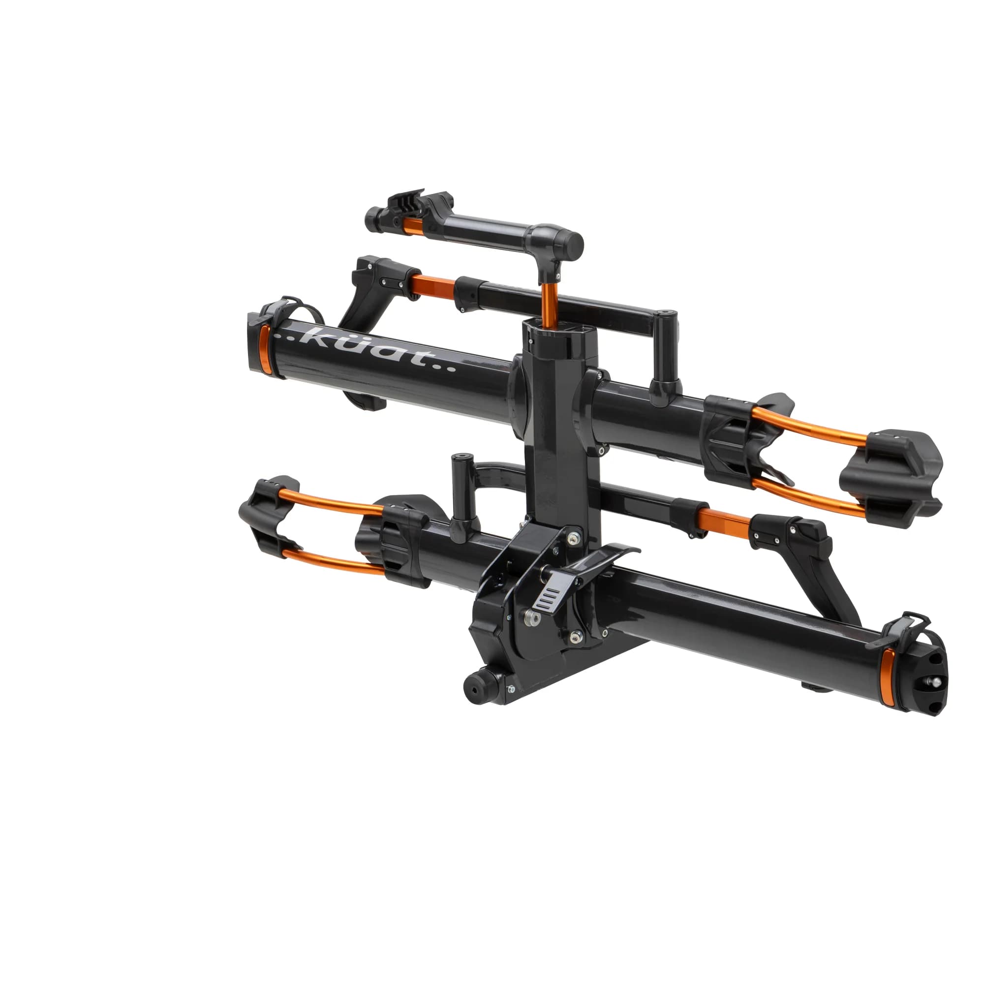 Kuat NV 2.0 Platfom Hitch Mounted Bike Rack Grey/Orange Front Side View