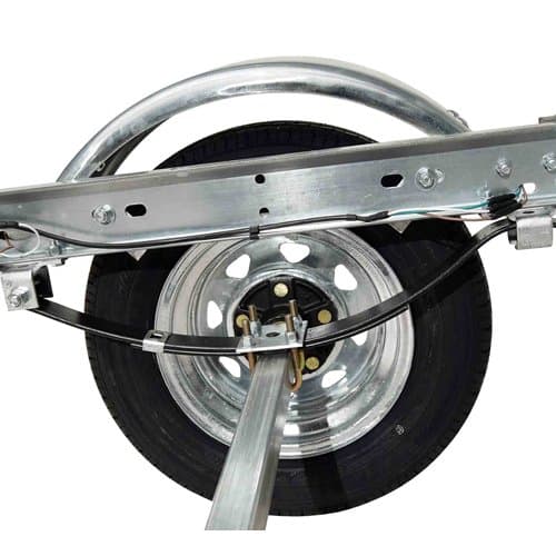 Malone MicroSport 2 Kayak Trailer, Spare Tire, 2 FoldAway-J Kayak Carriers 10
