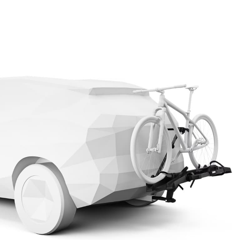 Thule Outpace installed on a digital whited out SUV