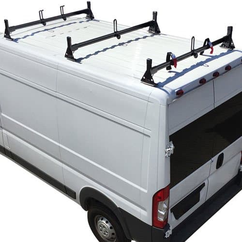 Vantech Ram ProMaster 2013+ - 3 Bar Aluminum Ladder Rack H1353 Black