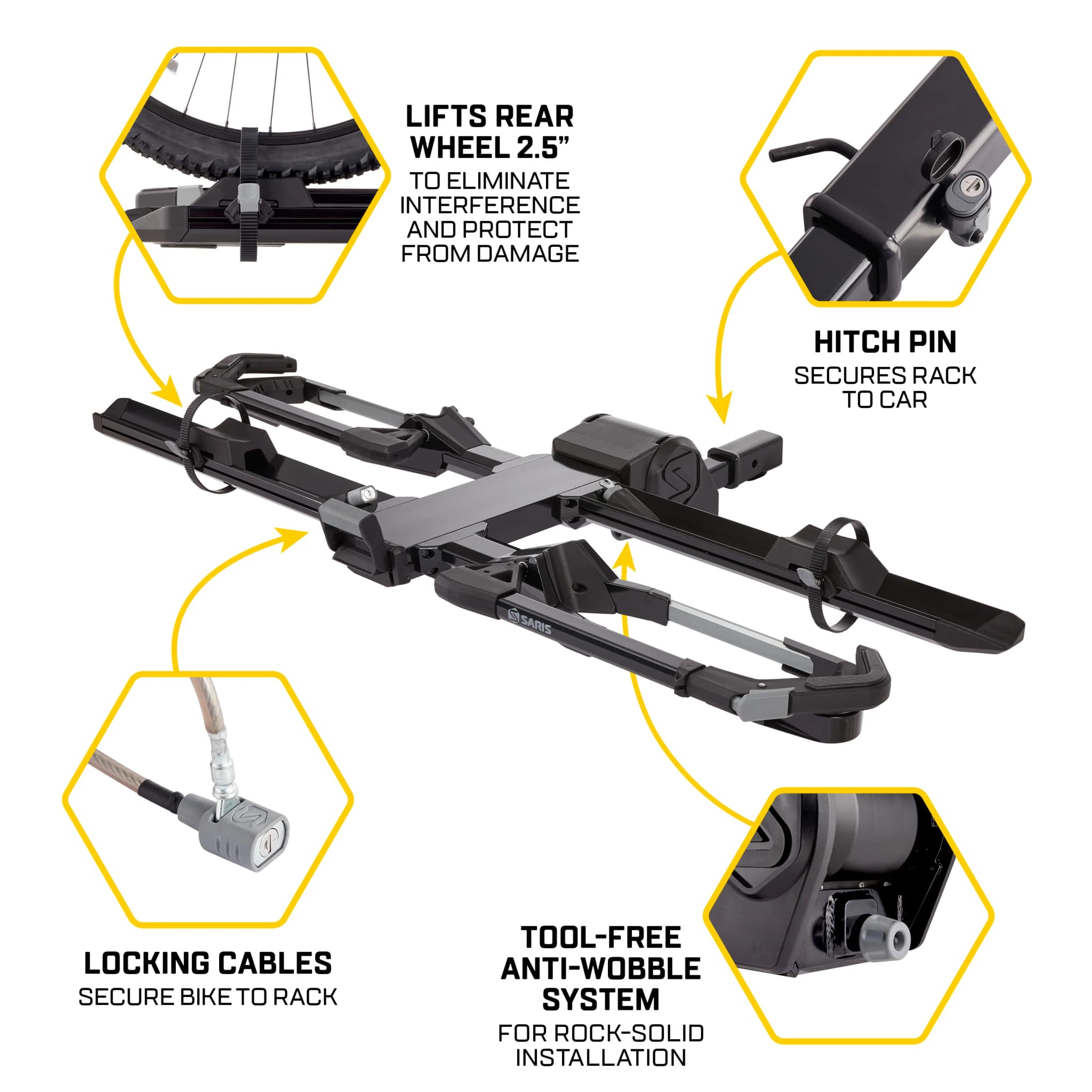 saris edge bike rack multiple features