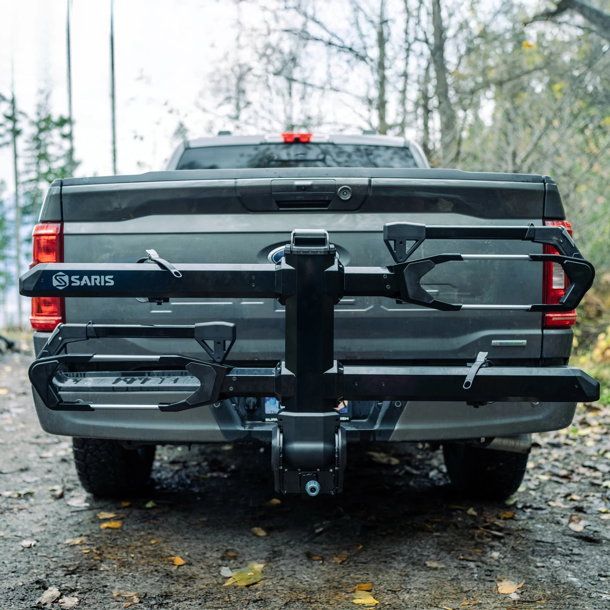 saris edge bike rack installed folded up